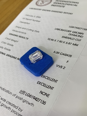 Αγορά Συνθετικό 5.09CT F VVS2 2EX CVD Εργαστήριο Δημιουργήθηκε Διαμαντένιο Σμαράγδι Κόψιμο online manufacture