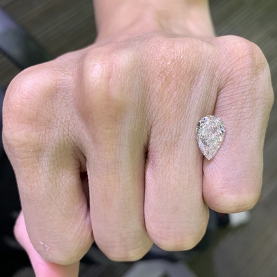 Αγορά 2.36CT F VVS2 EX VG Pear Cut CVD Loose Εργαστήριο Μεγάλωσαν Διαμάντια online manufacture