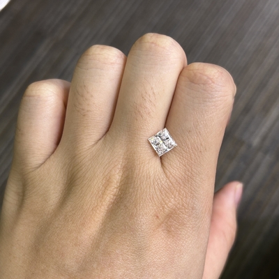 Αγορά 2.02CT D VS1 EX VG CVD Μεγαλωμένο Brilliance Διαμάντια Princess Cut Πιστοποιημένο IGI online manufacture