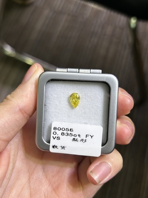 Αγορά 0.83ct Εργαστηριακά φτιαγμένα Κίτρινα Διαμάντια Αχλαδιού Κόψιμο CVD Φανταστικό Κίτρινο Χαλαρό VS Διαμάντι online manufacture