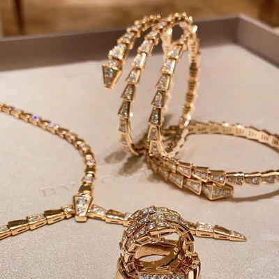 Αγορά 18k Massive Gold Snake Bangle φυσικό διαμάντι αντίγραφο κοσμήματα SERPENTI βραχιόλι online manufacture