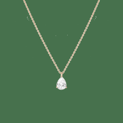 Αγορά 18K 14K 10K Σκληρό χρυσό Καθαρότητα CVD Pear Cut Bezel Εργαστήριο Μεγάλωσαν διαμαντένιο περιδέραιο online manufacture
