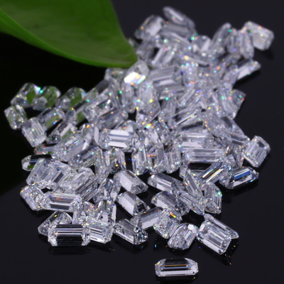 Συνθετικά διαμάντια HPHT 2.0-3.3 έως 2.9-4.5mm Λευκό Σμαραγδένιο σχήμα DEF Χρώμα VVS Διαύγεια