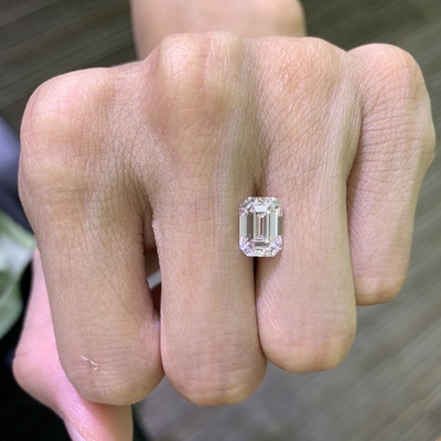 3.52CT Σμαραγδένιο Κόψιμο Διαμάντι Εργαστηριακά Μεγαλωμένο VVS2 Διαύγεια E Χρώμα