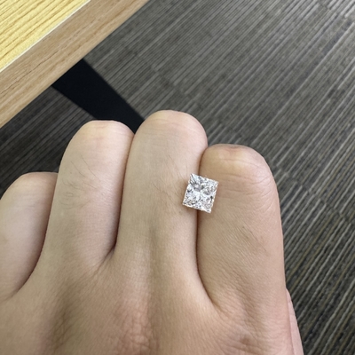 2.06CT F VS2 EX VG CVD Εργαστηριακά παραγόμενα διαμάντια Princess Brilliant Cut