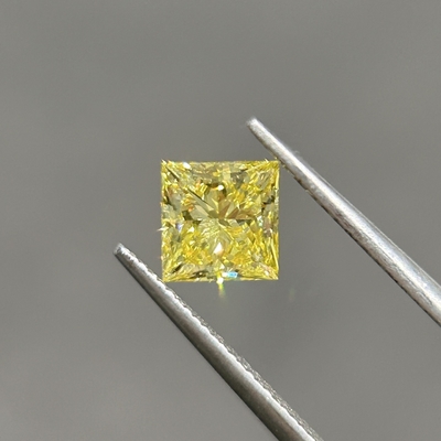 1.06ct Εργαστήριο Διαμάντι Κίτρινο Πριγκίπισσα Κόψιμο CVD Φανταστικό Εντατικό Κίτρινο VVS2 2EX N IGI