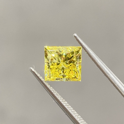 VVS2 2.14ct Εργαστήριο δημιουργήθηκε Καναρίνι Διαμάντι CVD HPHT Διαμάντι OEM
