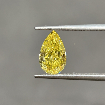 1.39ct VVS2 Ανθρωποποίητα Κίτρινα Διαμάντια Cvd και Hpht Διαμάντια Pear Cut