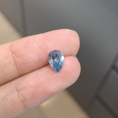 1.03ct Εργαστηριακά καλλιεργημένα διαμάντια CVD Pear Cut Fancy Intense Blue VS2 2EX N IGI