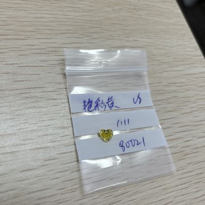1.11CT Φανταστικό Κίτρινο VS HPHT Εργαστήριο Μεγαλωμένο Διαμάντι Κόψιμο Καρδιάς IGI Χαλαρό Διαμάντι