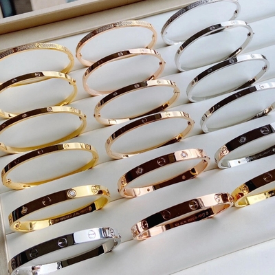 Αγάπη Διαμαντένιο βραχιόλι Σετ 18k Σκληρό χρυσό βραχιόλι Φυσικό διαμάντι Au750 Κοσμήματα