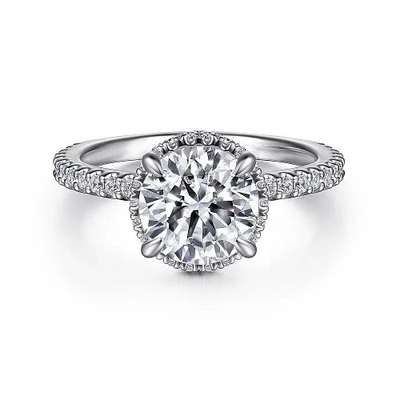18k White Rose Gold Wedding Ring Diamond Solitaire Ring Αλυσίδα αρραβώνων Ακριβές κοσμήματα Αληθινά HPHT Εργαστήριο Made Diamond Αρραβώνων Rin