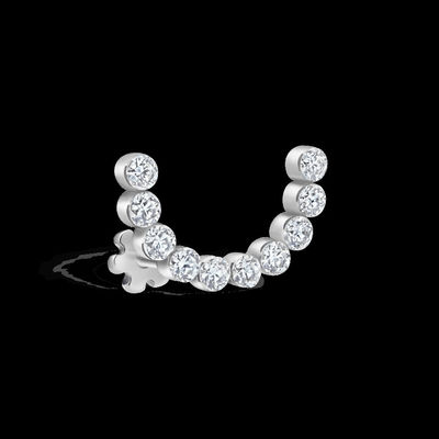 0.16 καρατίων Εργαστήριο Δημιουργήθηκε Διαμαντένιο Hoop σκουλαρίκια VVS Διαύγεια HPHT στρογγυλή κοπή